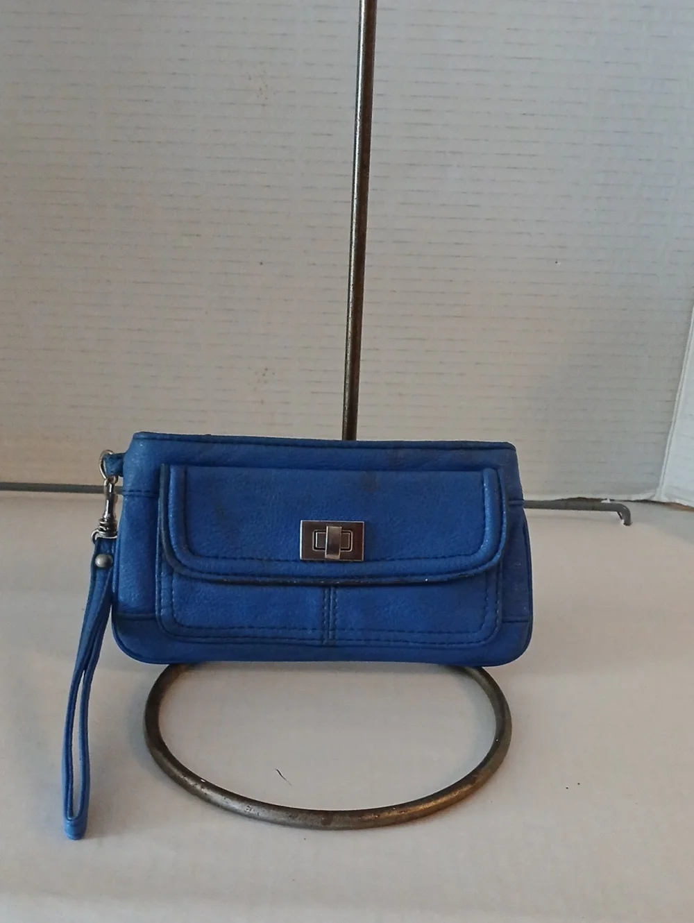 Poppie Jones Blue Wristlet Clutch